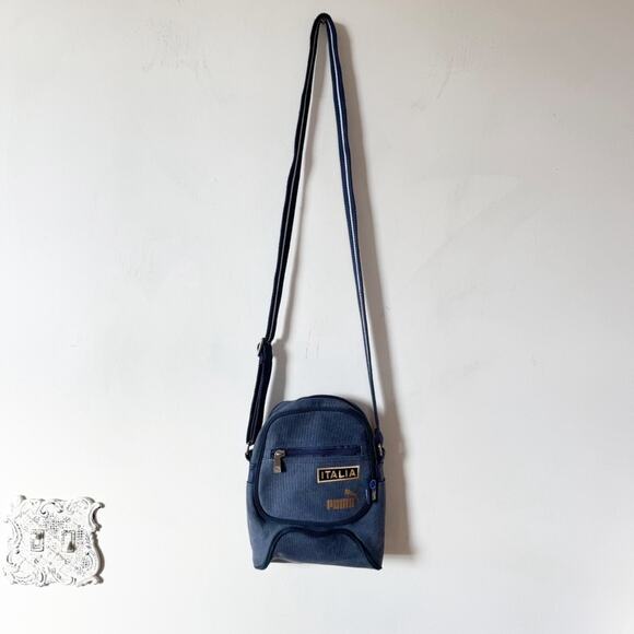 Puma Italia Blue Denim Crossbody Bag - Picture 2 of 9